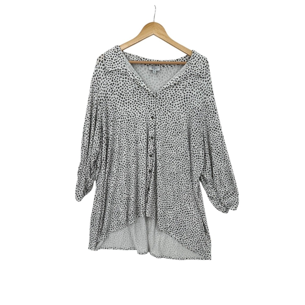 Kim Rogers Blouse Top Shirt Womens Sz‎ 3X Animal Print Casual Relaxed Comfycore